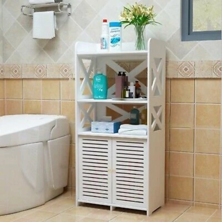 شلف استند ایستاده کمدار مناسب حمام توالت کتاب