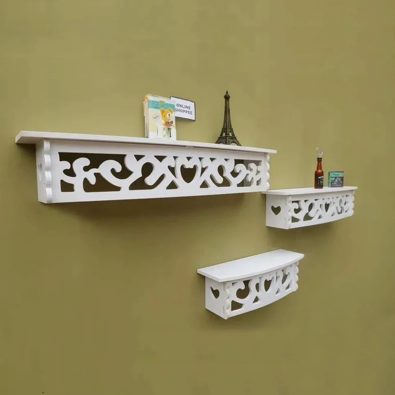 شلف طاقچه سه سایز دیواری قلبی مدل سنتی