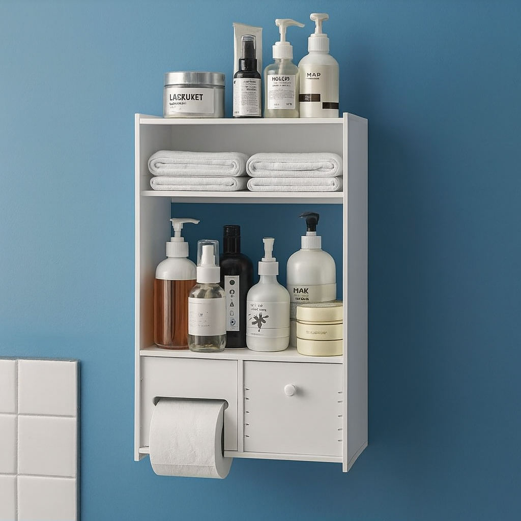 شلف طبقاتی دیواری مناسب سرویس بهداشتی و حمام