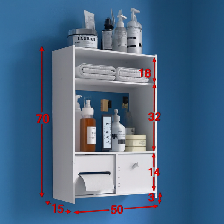 شلف طبقاتی دیواری مناسب سرویس بهداشتی و حمام