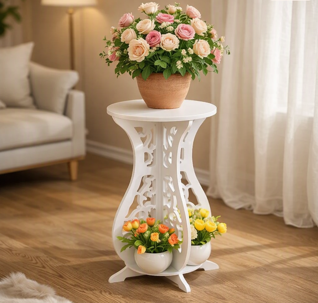 شِلف پایه گل سایز متوسط PVC نانو ضد آب قد50cm