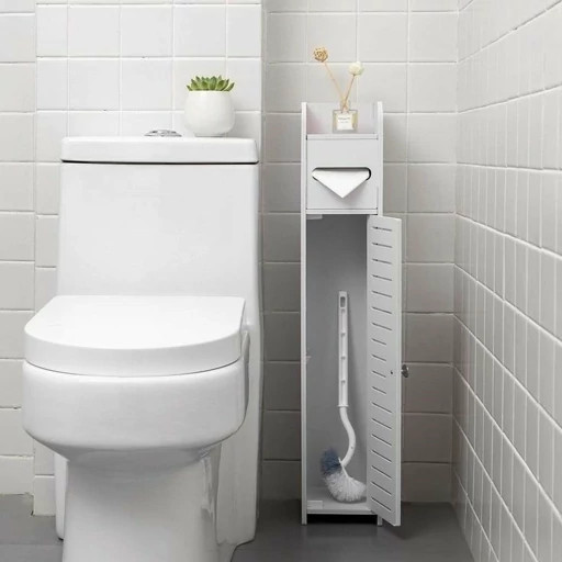 شِلف استند ایستاده ضدآب PVC نانو جا دستمال رولی و لوازم بهداشتی