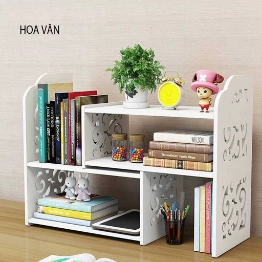 استند شلف کتابخانه و دکوری رومیزی چندحالته PVC ضدآب متحرک و قابل تنظیم برای میز کار و تحریر