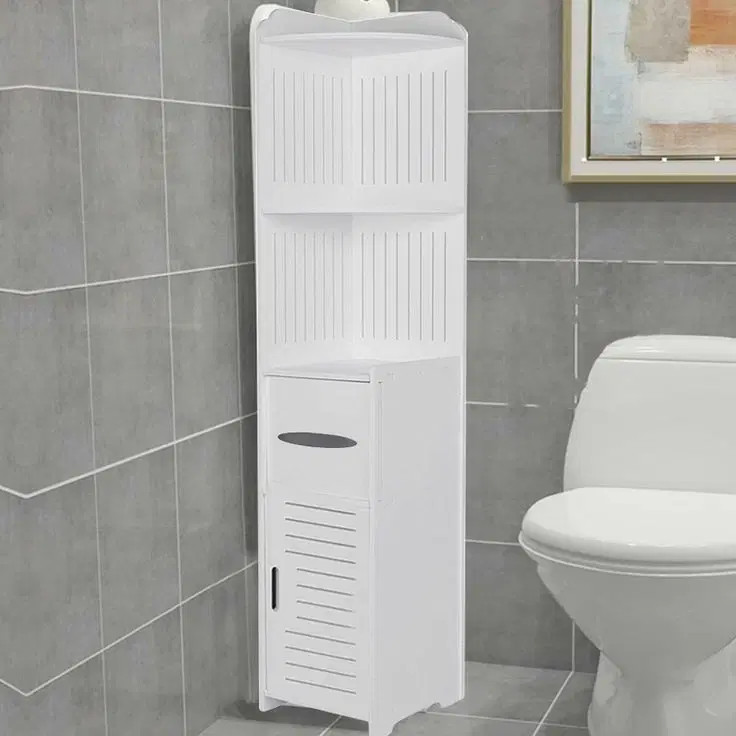 خرید شِلف نظمدهنده ایستاده سایز بزرگ PVC نانو ضدآب حمام، سرویس بهداشتی و گوشههای منزل