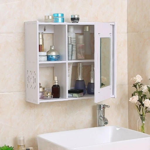 آینه باکس دیواری ضدآب PVC نانو برای سرویس بهداشتی و حمام مدرن و مقاوم در برابر رطوبت
